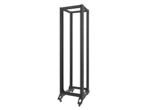 Комуникационен шкаф, Lanberg open rack 42U  600x800, black - image 1