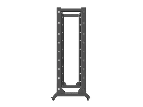 Комуникационен шкаф, Lanberg open rack 42U  600x800, black - image 3