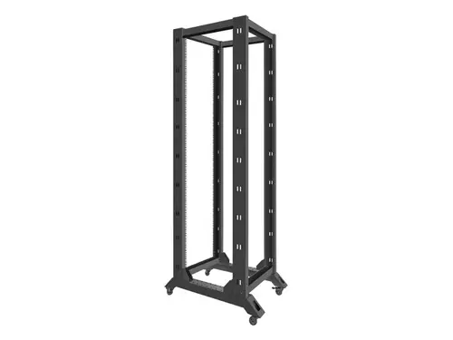 Комуникационен шкаф, Lanberg open rack 42U  600x800, black - image 4