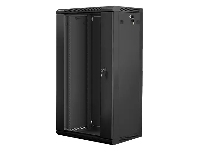 Комуникационен шкаф, Lanberg rack cabinet 19" wall-mount 22U / 600x450 for self-assembly (flat pack), black - image 2
