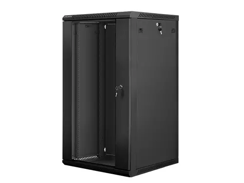 Комуникационен шкаф, Lanberg rack cabinet 19" wall-mount 22U / 600x600 for self-assembly (flat pack), black - image 2