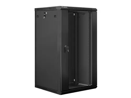 Комуникационен шкаф, Lanberg rack cabinet 19" wall-mount 22U / 600x600 for self-assembly (flat pack), black