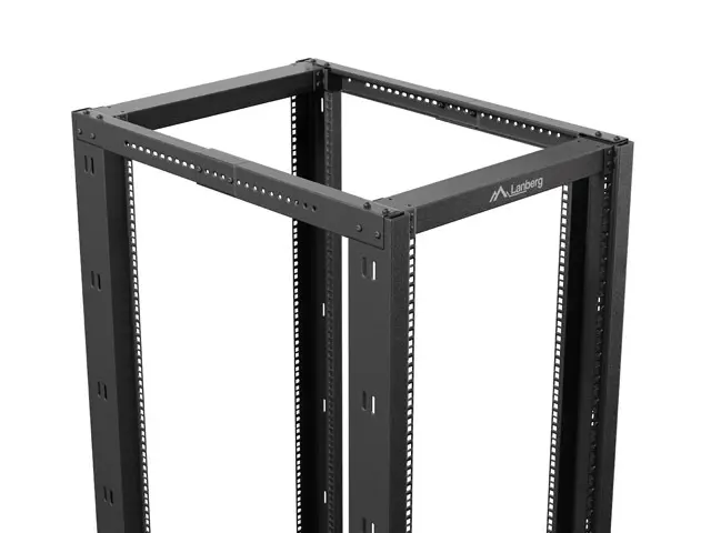 Комуникационен шкаф, Lanberg open rack 19" 42U 600x1000 black - image 1