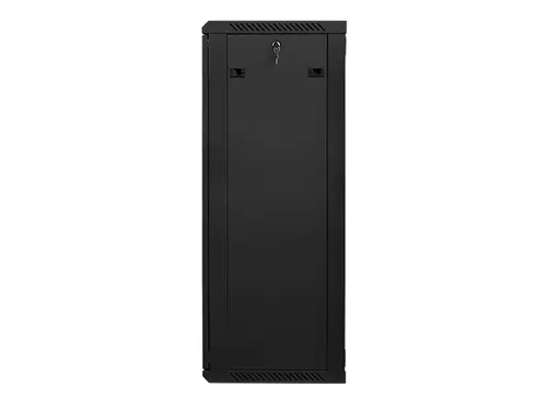 Комуникационен шкаф, Lanberg rack cabinet 19" wall-mount 27U / 600x450 for self-assembly (flat pack), black - image 4
