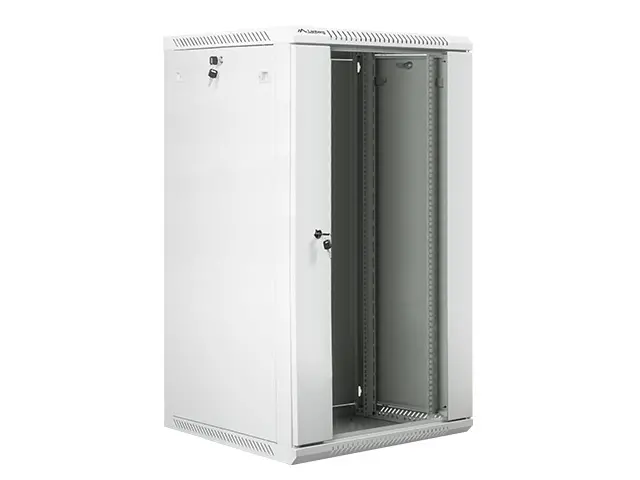 Ντουλάπα επικοινωνιών, Lanberg rack cabinet 19" επιτοίχια 22U / 600x600 για αυτοσυναρμολόγηση (flat pack), γκρι