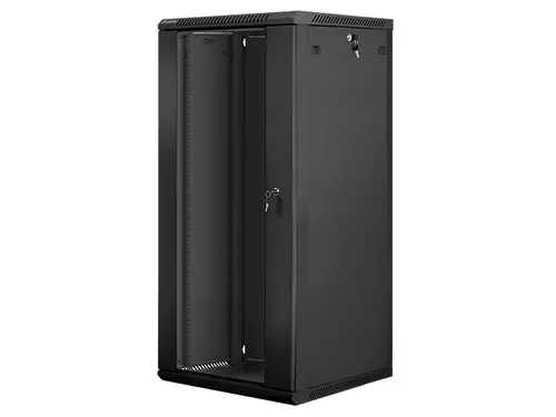 Комуникационен шкаф, Lanberg rack cabinet 19" wall-mount 27U / 600x600 for self-assembly (flat pack), black - image 2