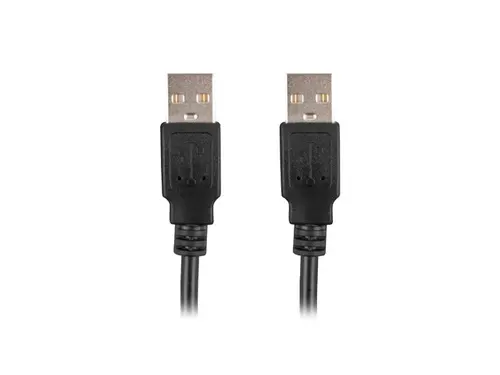 Кабел, Lanberg USB-A M/M 2.0 cable 1.8m black - image 1