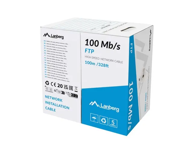 Кабел, Lanberg LAN cable ftp 100m stranded cca grey