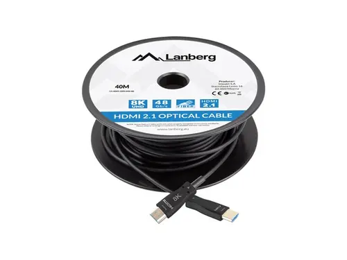 Καλώδιο, Lanberg HDMI M/M v2.1 40m οπτικό, μαύρο, AOC - 3