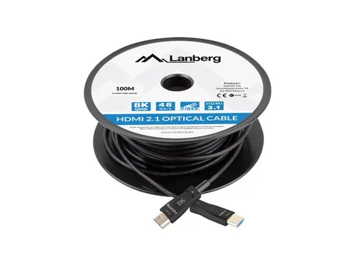 Cablu, Lanberg HDMI M/M v2.1 100m optic, negru, AOC - 3