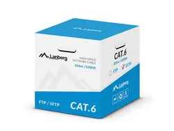 Кабел, Lanberg LAN cable CAT.6 sftp 305m solid cu grey cpr + fluke passed