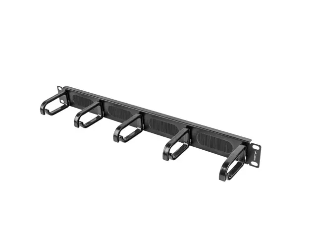 Аксесоар, Lanberg 19" cable management AK-1203-B brush panel 5 rings- type b 1U, black - image 2