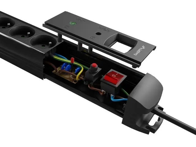 Разклонител, Lanberg surge protector sp1 1.5m 5x french outlets black - image 6