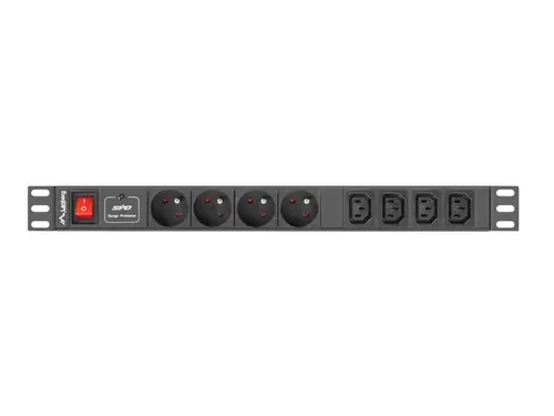 Filtru, Lanberg unitate de distribuție a energiei (PDU) 19" 1U 10A 8 PRIZE 2M, negru - 2