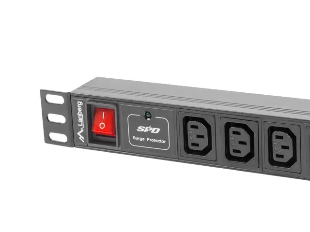 Филтър, Lanberg power distribution unit (PDU) 19"1U 10A 10 SOCKETS 2M, black - image 1