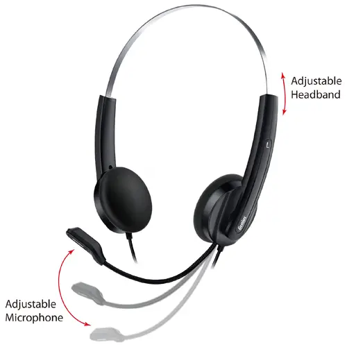Genius слушалки с микрофон Headset HS-220U - AI, USB-C, Mic, Black - image 1
