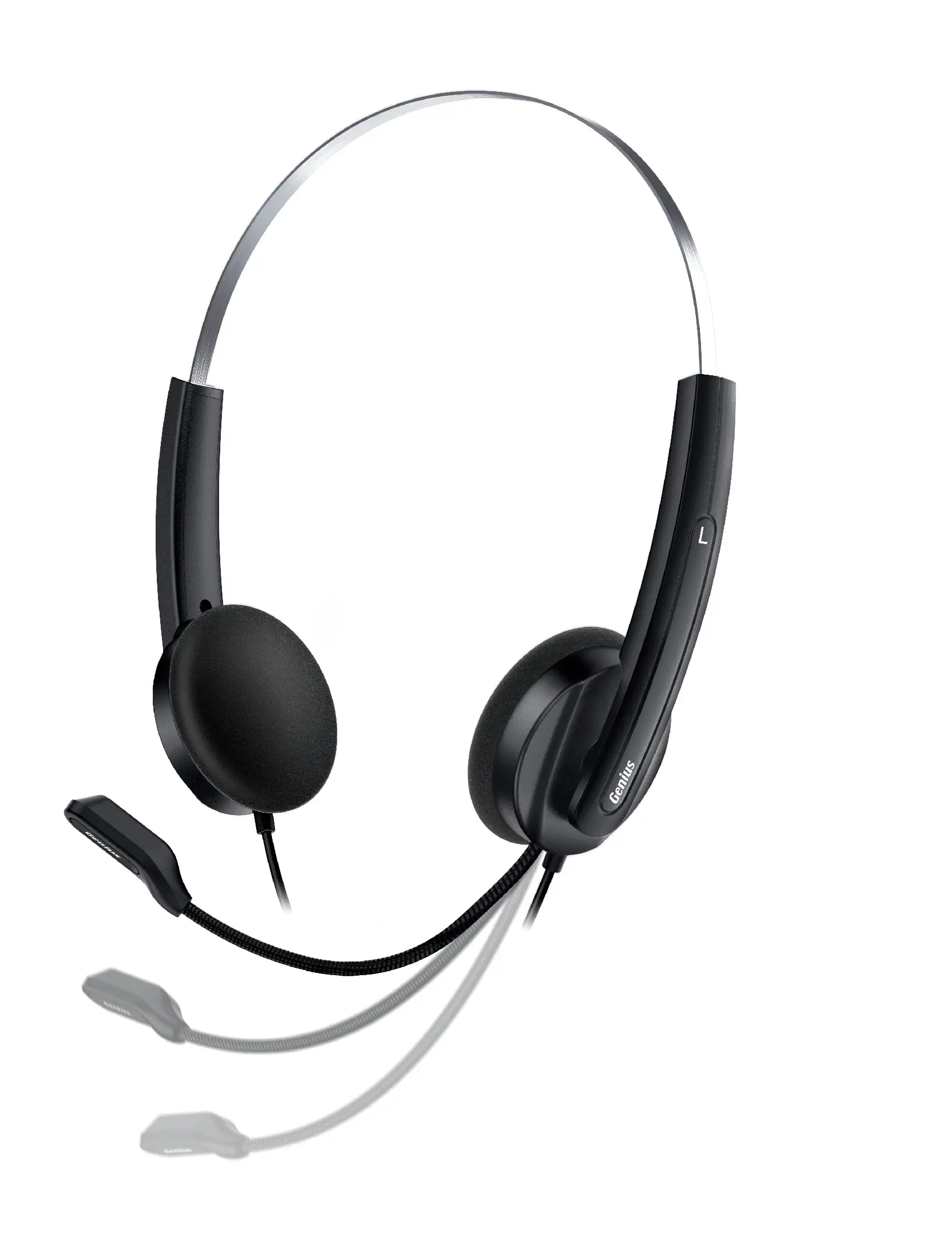 Genius căști cu microfon Headset HS-220U - AI, USB-C, microfon, negru - image 2