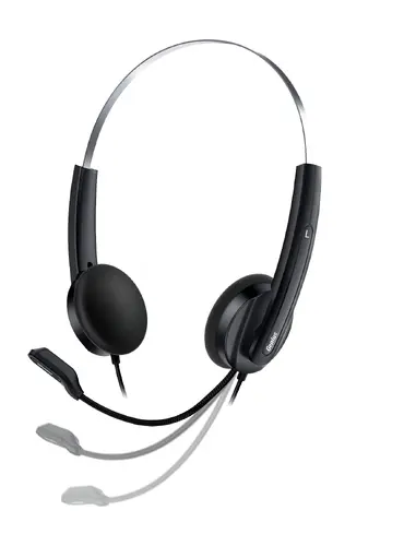 Genius слушалки с микрофон Headset HS-220U - AI, USB-C, Mic, Black - image 2