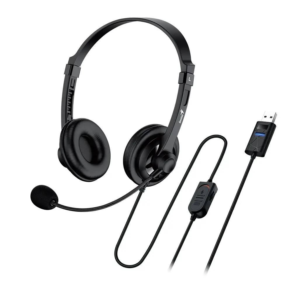 Genius căști cu microfon Headset HS-230U - USB, microfon, negru - image 1