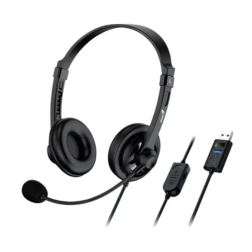 Genius слушалки с микрофон Headset HS-230U - USB, Mic, Black - image 2