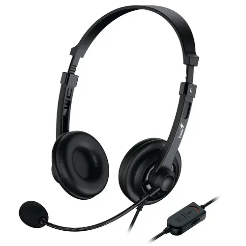 Genius слушалки с микрофон Headset HS-230U - USB, Mic, Black
