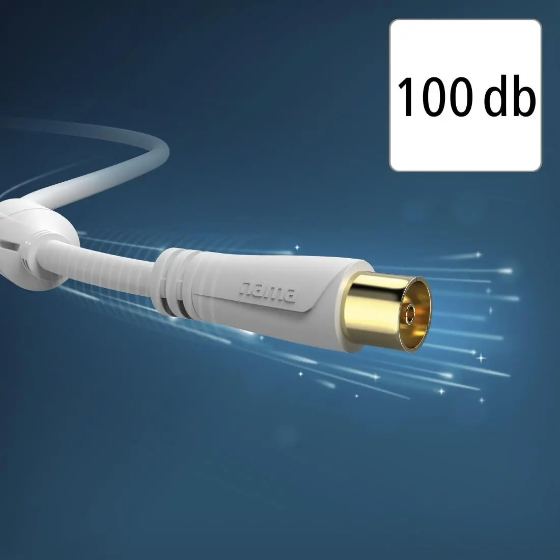 HAMA Коаксиален антенен кабел, позлатен, 1,5 м, 100 dB - image 4