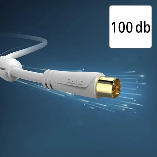 HAMA Коаксиален антенен кабел, позлатен, 1,5 м, 100 dB - image 4