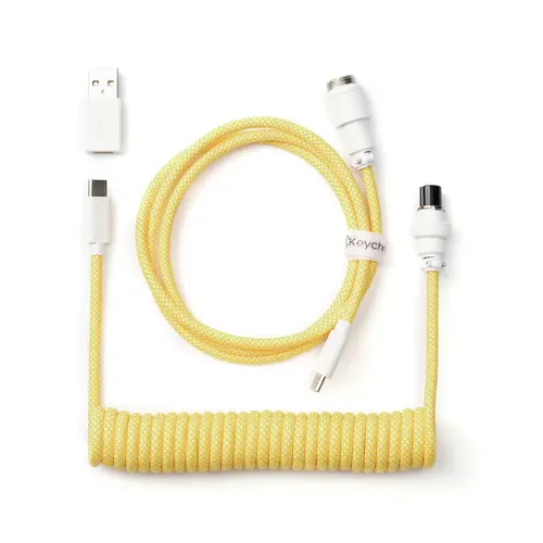Кабел за клавиатура Keychron Coiled Aviator Yellow - image 1