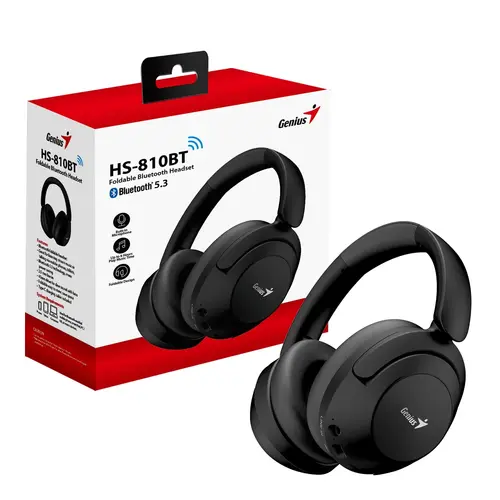 Genius безжични слушалки Headphones Bluetooth 5.3 - HS-810BT, Black - image 2