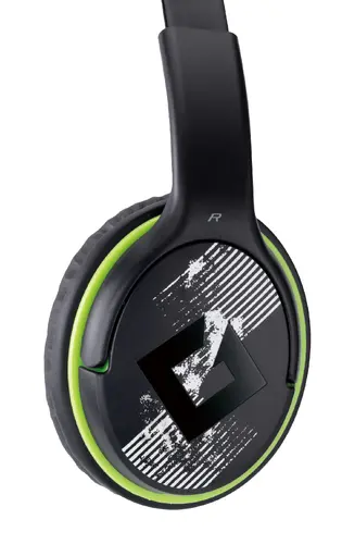 Genius слушалки с микрофон Headset HS-400A - 3.5 mm, Mic, Black/Green - image 4