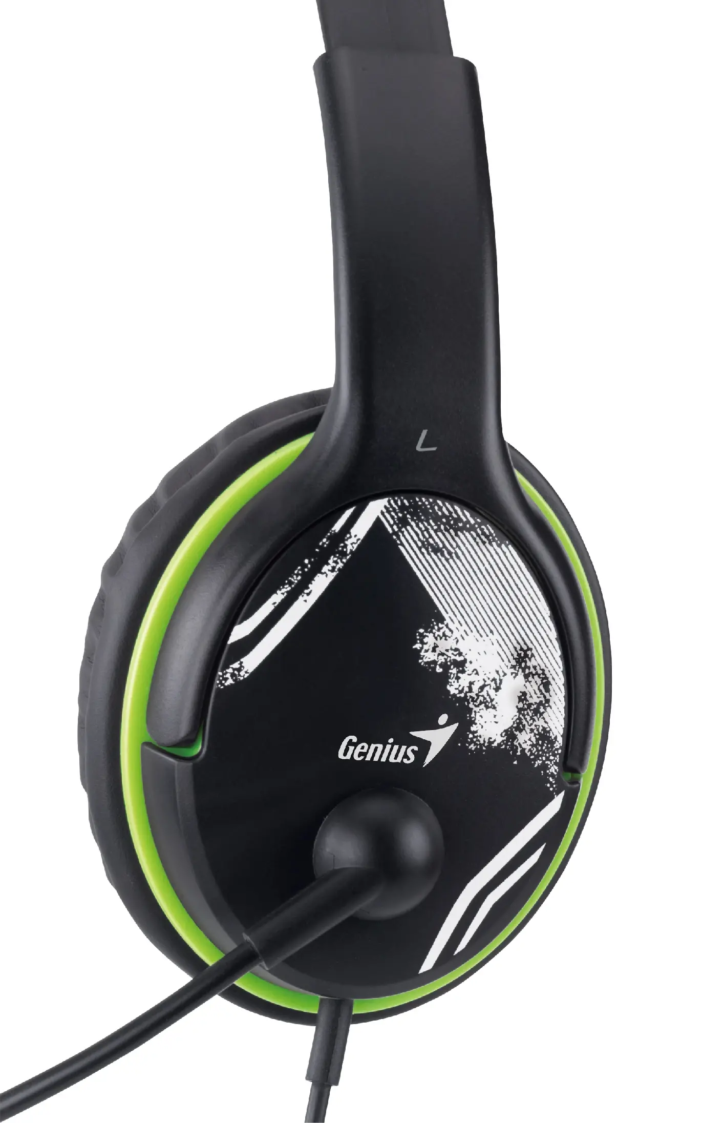 Genius слушалки с микрофон Headset HS-400A - 3.5 mm, Mic, Black/Green - image 6