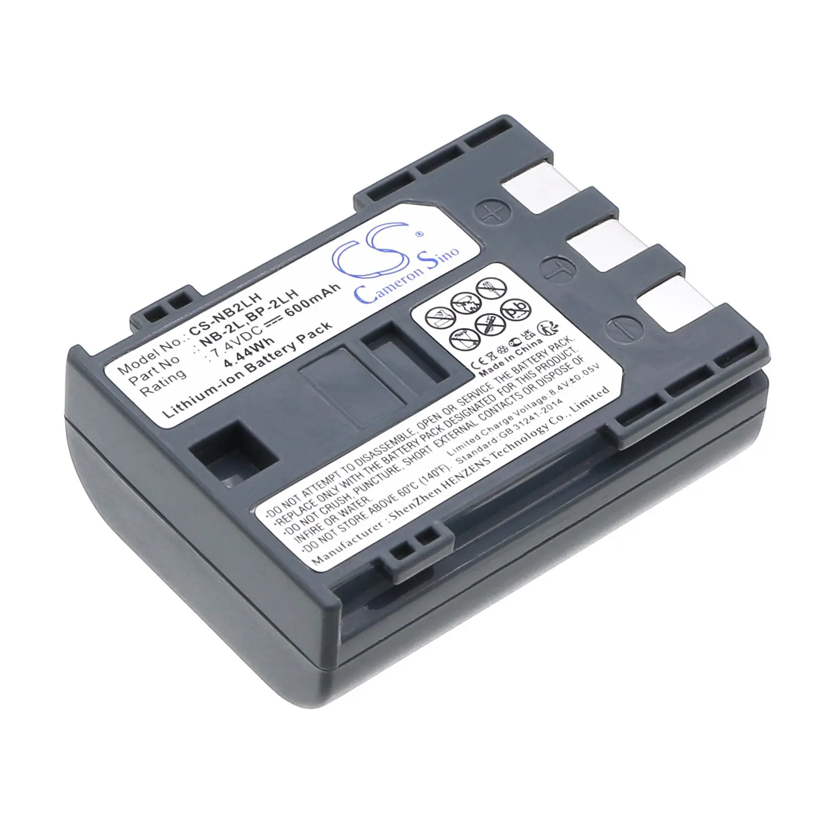 Батерия за фотоапарат /камера CANON NB2LH LiIon 7.4V 600mAh Cameron Sino - image 2