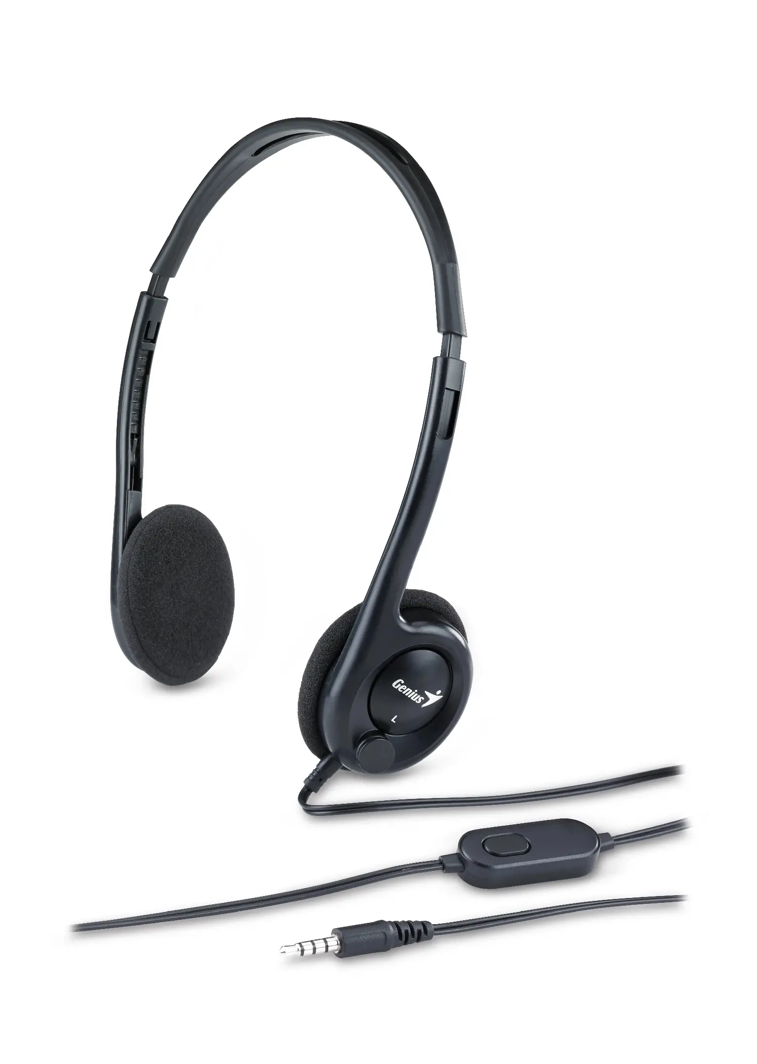 Genius ακουστικά με μικρόφωνο HS-200C - Ελαφριά, Μαύρα