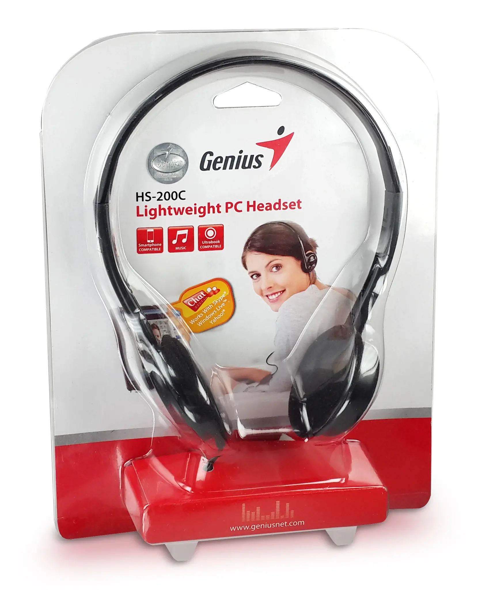 Genius слушалки с микрофон Headset HS-200C - Lightweight, Black - image 3