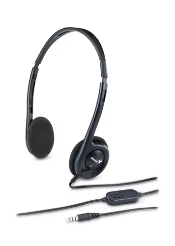 Genius căști cu microfon HS-200C - Ușoare, Negre - 1