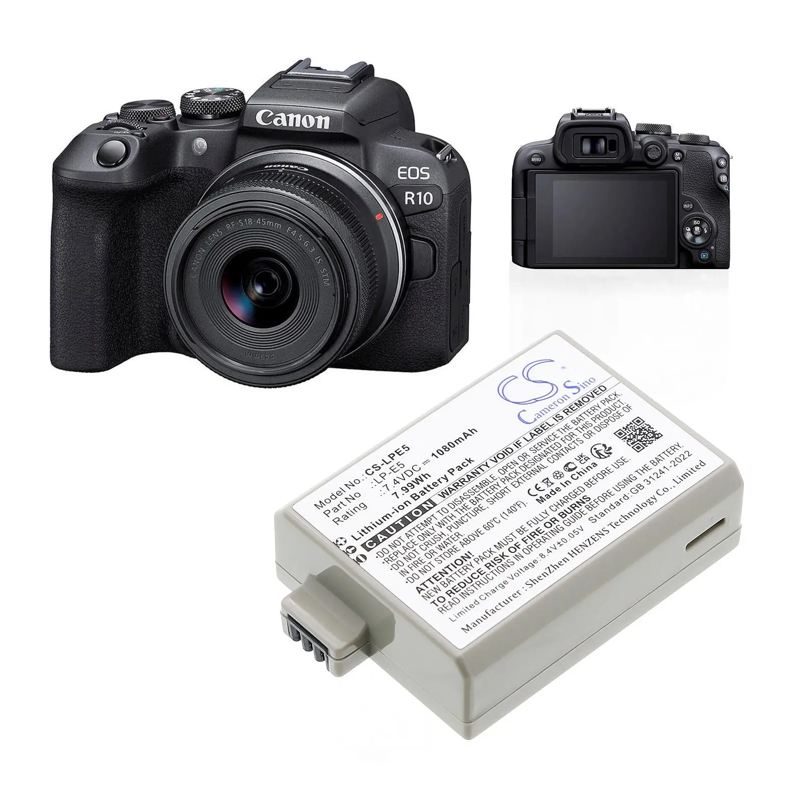Батерия за камера CANON LPE5 LiIon 7.2V 1080mAh Cameron Sino - image 1