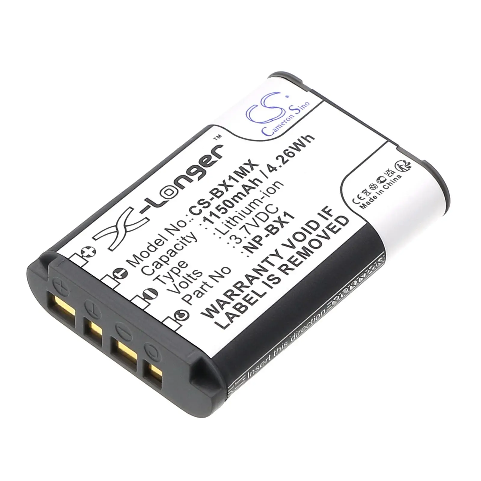 Батерия за фотоапарат SONY NP-BX1 LiIon 3.7V 1150mAh Cameron Sino - image 2