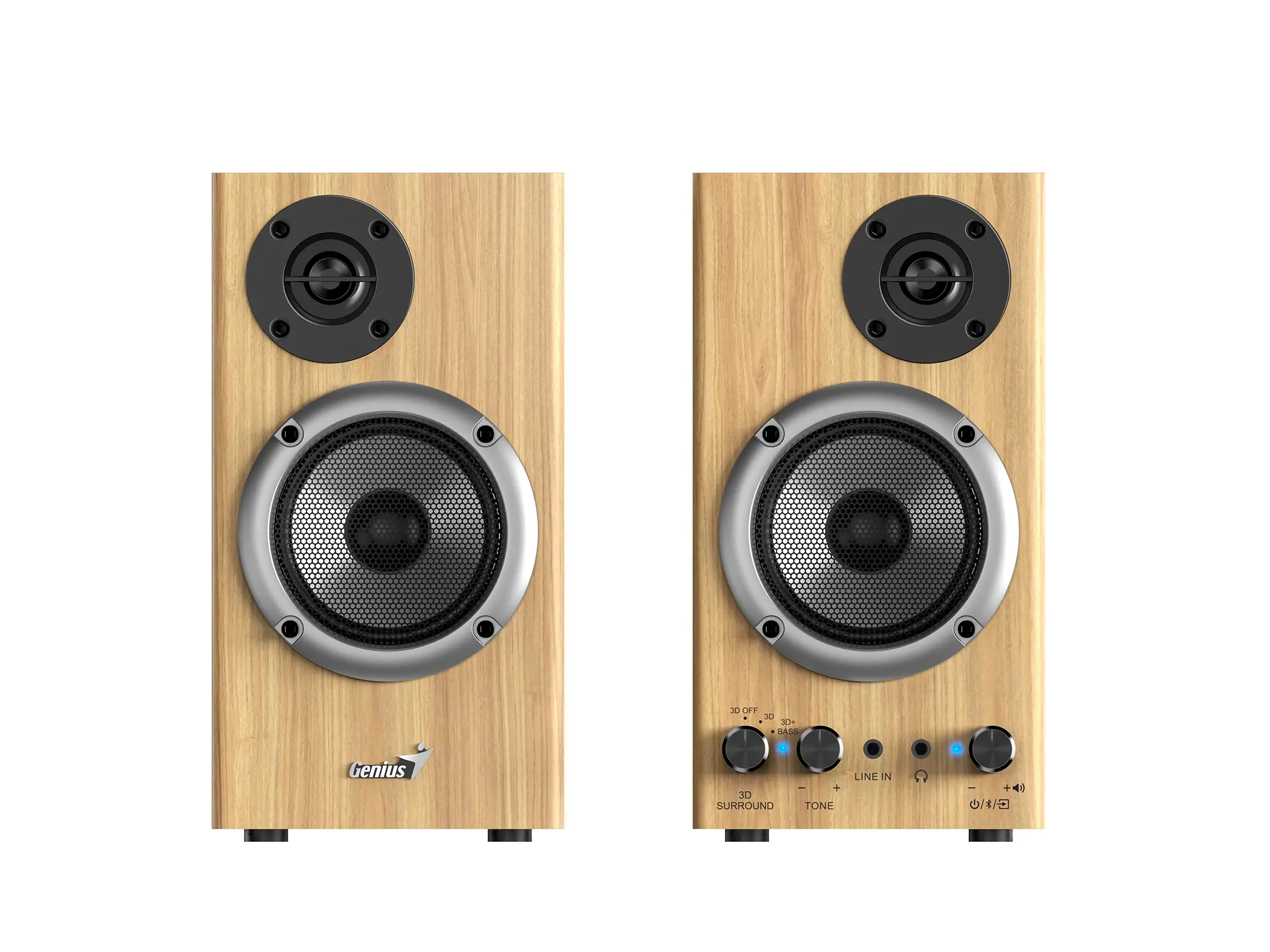 Genius тонколони Speakers 2.0 - SP-HF520BT - 20W RMS, Bluetooth, 3D Surround, Pine Wood - image 1