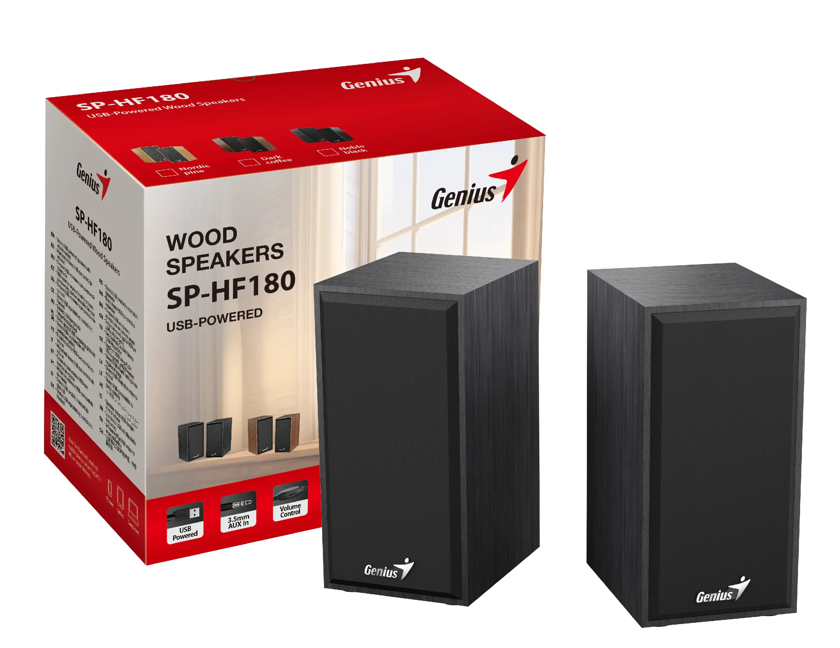 Genius тонколони Speakers 2.0 - SP-HF180 - 6W, USB, Black - image 3