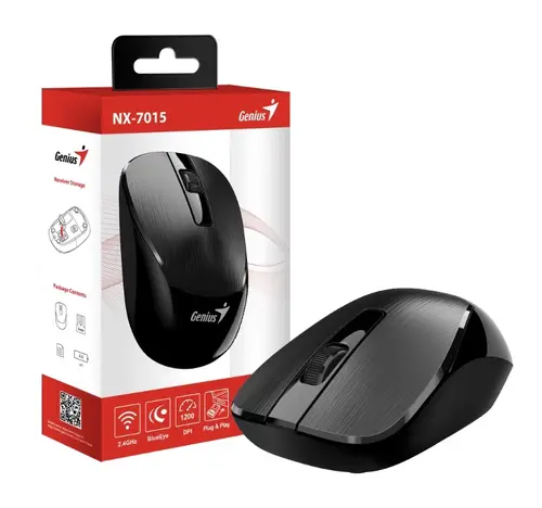 Genius безжична мишка Wireless Mouse NX-7015 - 2.4G, Black - image 6