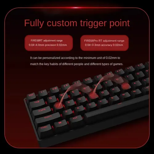 Madlions професионална геймърска механична клавиатура Professional Gaming Mechanical Keyboard FIRE 68 RGB - 8K, Gateron Dual-Rail Magnetic Switches [Linear], R - image 9