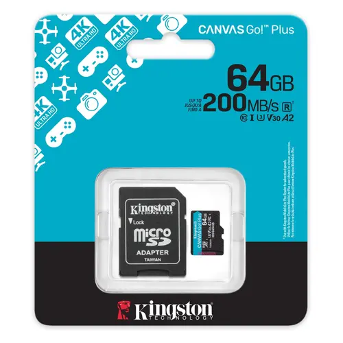 Карта памет Kingston Canvas Go! Plus Gen4 microSDXC 64GB - image 1