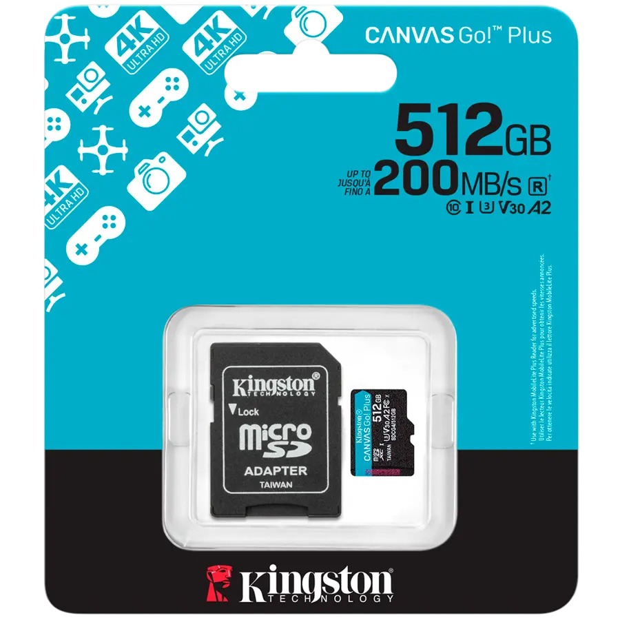 Карта памет Kingston Canvas Go! Plus Gen4 microSDXC 512GB - image 2