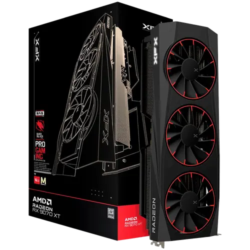XFX Quicksilver AMD Radeon RX 9070XT Magnetic Air Edition with 16GB GDDR6 HDMI 3xDP AMD RDNA 4