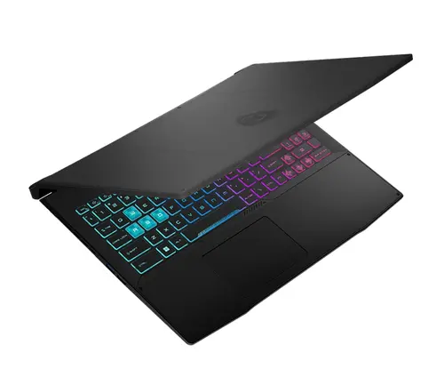 Лаптоп, MSI Katana 15 B13VEK, i7-13620H (10C/16T, up to 4.90GHz, 24 MB), GeForce RTX 4050 6GB GDDR6 194 AI TOPS, 15.6" QHD (2560x1440), 165Hz, IPS-Level, 16GB RAM 2x8 (5200)MHz, 512GB PCIe Gen4x4 SSD, WiFi 6E, BT5.3, 4-Zone RGB Kbd, NO OS, 53.5 Whrs, 2.25 kg