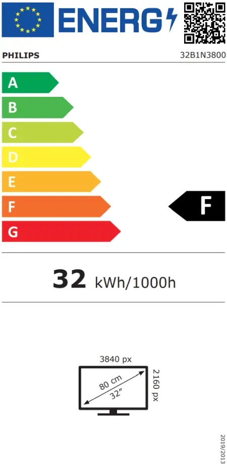 Монитор, Philips 32B1N3800, 31.5" VA WLED, 3840x2160@60Hz, 4ms GtG, 350cd m/2, 3500:1, 50M:1 DCR, Adaptive Sync, FlickerFree, LowBlue Mode, 3Wx2, Tilt, Height Adjust, Pivot, Swivel, 2xHDMI, DP, USB hub - image 7