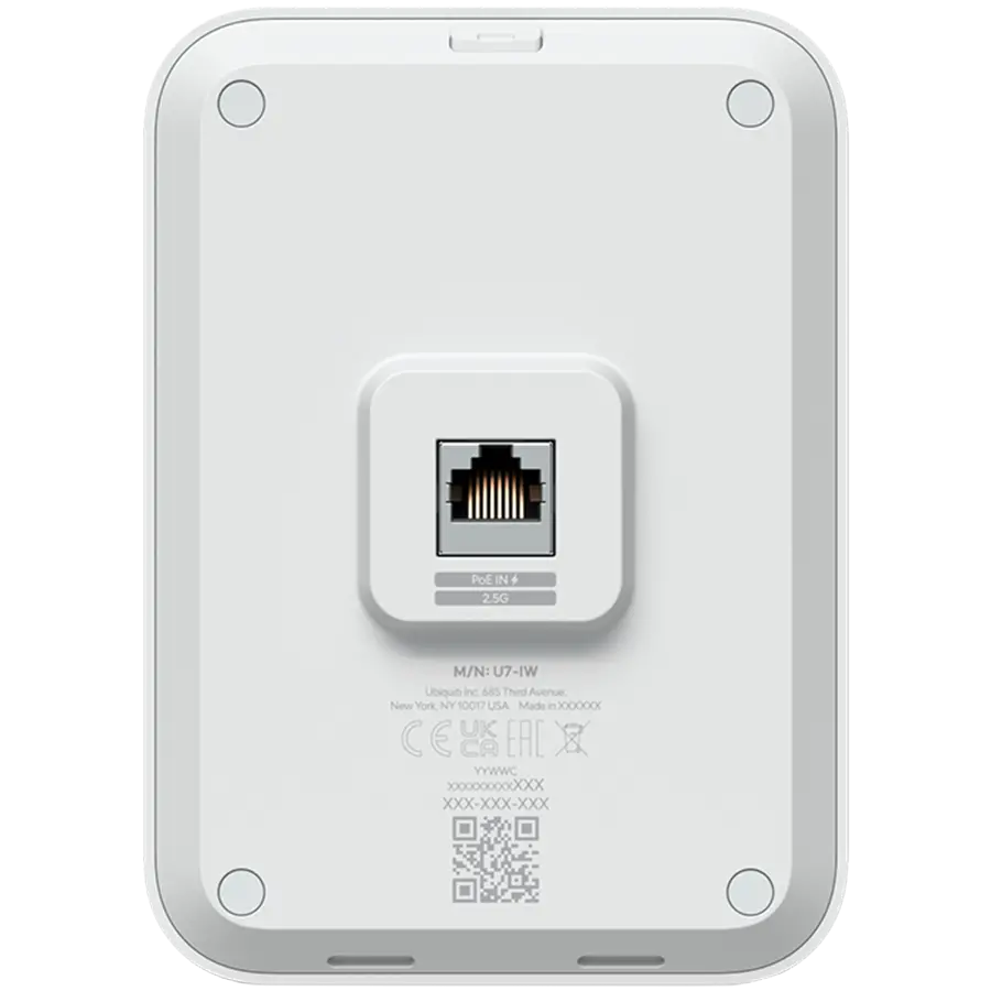 Точка за достъп Ubiquiti U7-IW ,WiFi 7, 3x 2.5GbE, 6GHz, без PoE адапт., стена - image 1