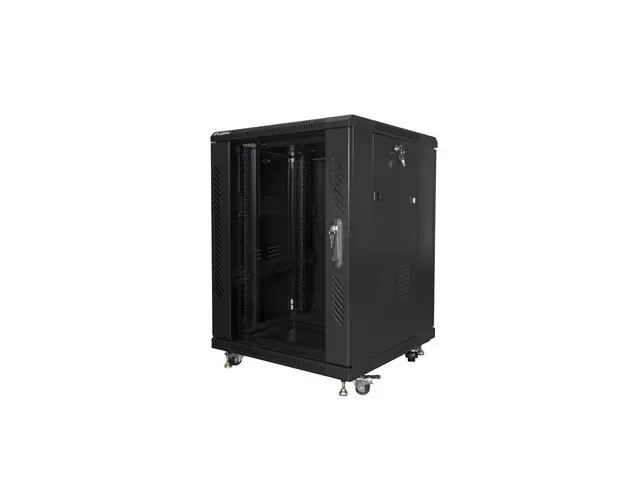 Комуникационен шкаф, Lanberg rack cabinet 19" free-standing 15U/600x600 (flat pack) black