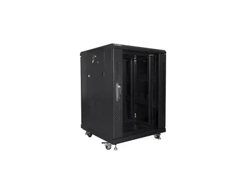 Комуникационен шкаф, Lanberg rack cabinet 19" free-standing 15U/600x600 (flat pack) black - image 2