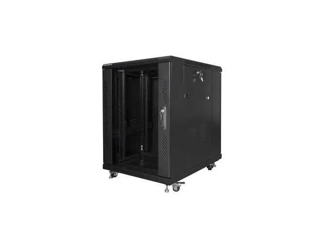 Комуникационен шкаф, Lanberg rack cabinet 19" free-standing 15U/600x800 (flat pack) black